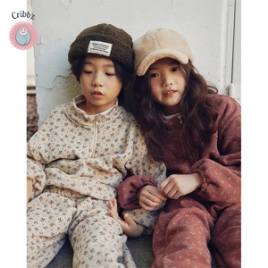 Cozy Waffle Knit Kids Hoodie Outfit Set