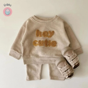 Baby Cotton Knit Tracksuit Set