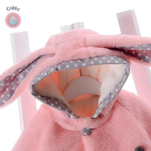 Girls 3D Flower Hooded Winter Sweater