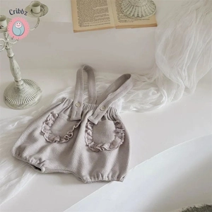 Cute Baby Girl Lace Shorts Overall