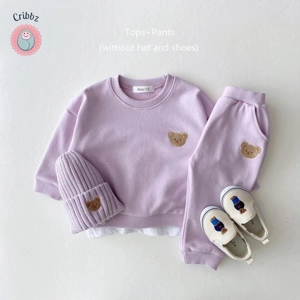 Cute Baby Bear Sweatshirt and Pants Outfit