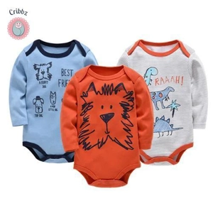 Cotton Long Sleeve Baby Bodysuit Set