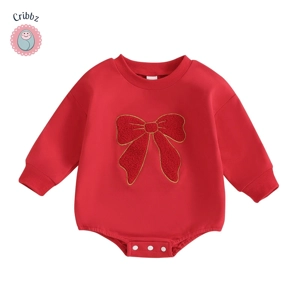 Lovely Baby Girls Fall Sweatshirt Romper