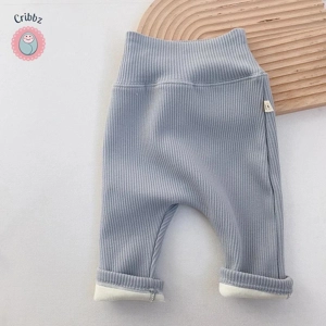 High Waist Fleece Thermal Baby Leggings