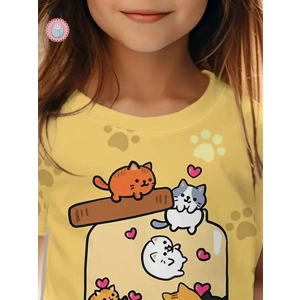 Cribbz Kawaii Cartoon Cat T-Shirt