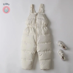 Thick Fur Lined Kids Ski Outfit Set