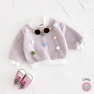 Purple Winter Sweater for Newborn Girls