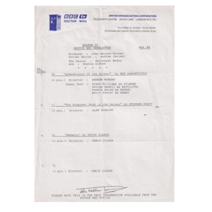 BBC TV Doctor Who ..