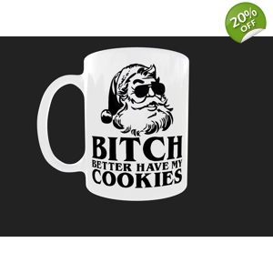 Custom Printed Christmas Mug - Santa with a Humorous Twist