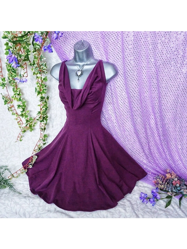 Persephone Cowl Dress Purple