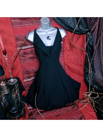 Persephone Cowl Dress Black