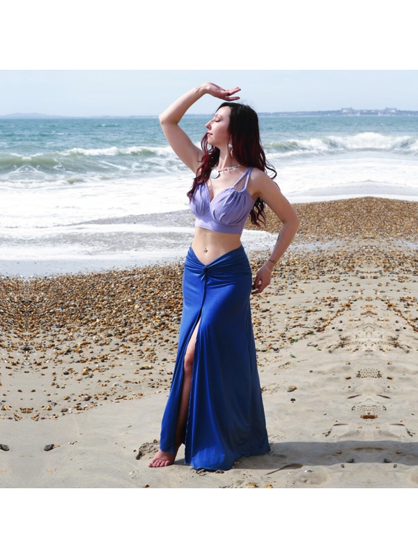 Royal Blue Maxi Skirt: Bohemian Siren Elegance