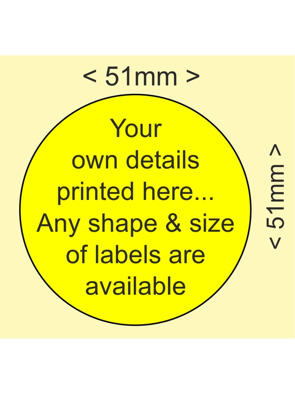 2000  custom printed labels - 51mm dia circular