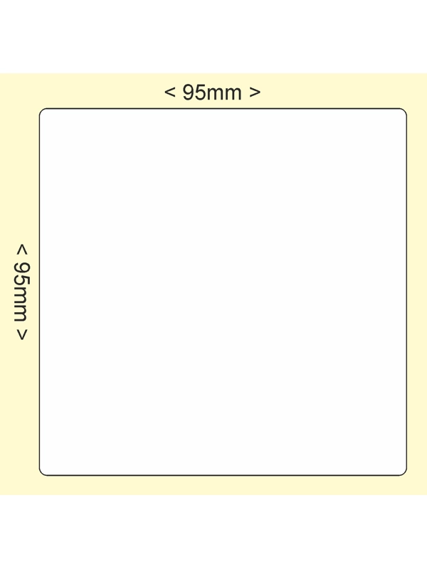 95 x 95mm white matt self adhesive labels - Price for 250