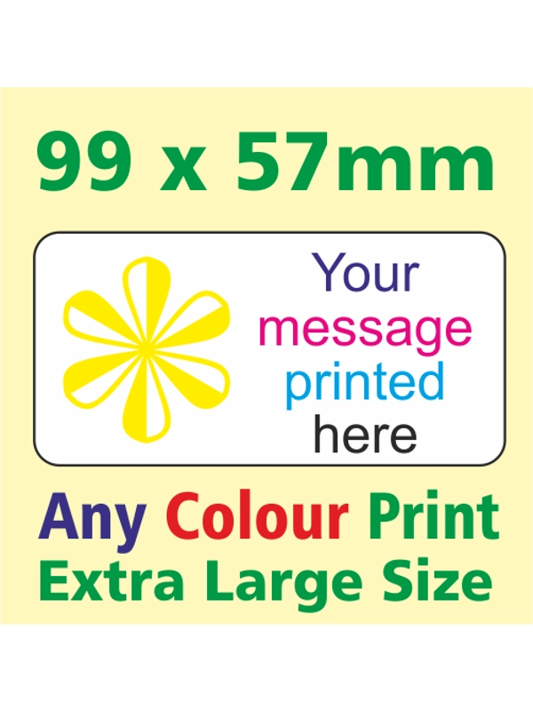 500 - 99 x 57mm extra large labels - Buy 2 rolls get 1 Free