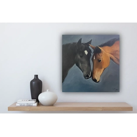 Using a visualiser app with an original oil painting