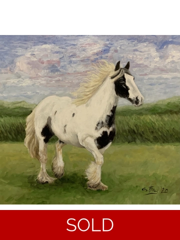 Horse painting Impressionist style