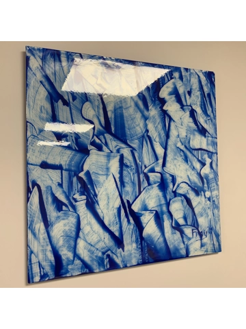 Blue flake. 40 x 40cm