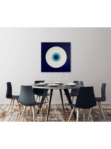 Evil Eye (blue). 92 x 92cm