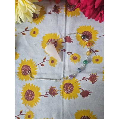 Rose Quartz Chakra Pendulum Rose Quartz Chakra Pendulum