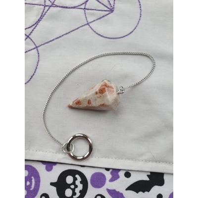 Garnet in Limestone Pendulum