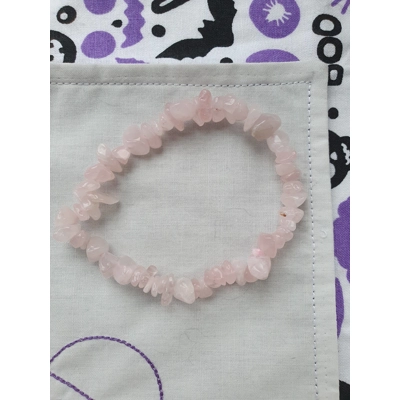 Rose Quartz Chip Bracelet
