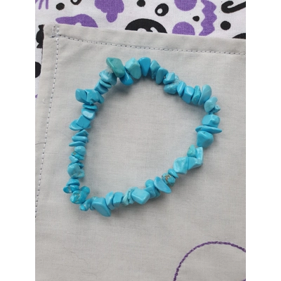Blue Howlite Chip Bracelet