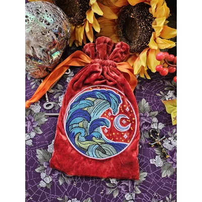 Large Ocean & Moon Tarot Bag