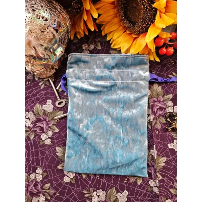 Blue Velvet Drawstring Tarot Bag