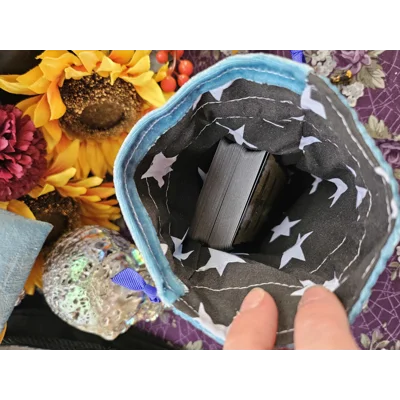 Blue Velvet Drawstring Tarot Bag