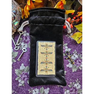 Long Black Velvet Tarot Bag