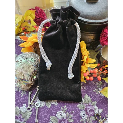 Long Black Velvet Tarot Bag Long Black Velvet Tarot Bag