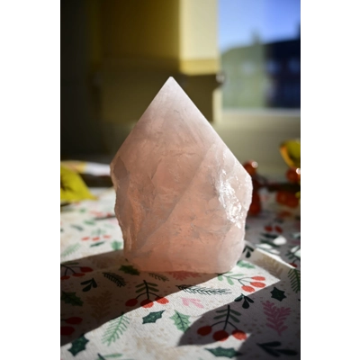 Rose Quartz Rough Cut Point