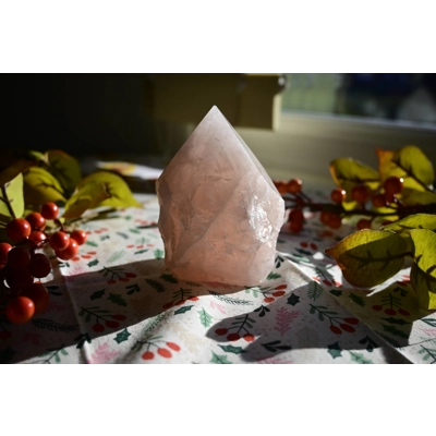 Rose Quartz Rough Cut Point
