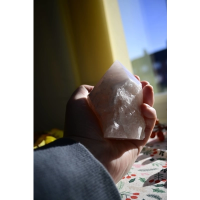Rose Quartz Rough Cut Point