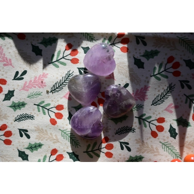 Amethyst Puff Heart (30 mm)