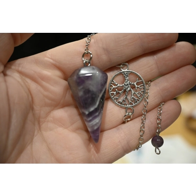 Amethyst with Tree of Life Pendulum