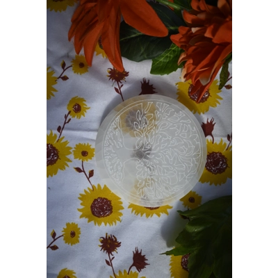 Selenite Tree of Life Disc 8cm Selenite Tree of Life Disc 8cm