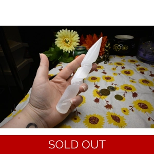 Selenite pointed wand 1..