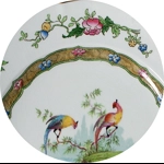 George Jones | Antique Pottery Plates - Exotic Birds.