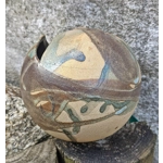 Mystery Studio Pottery | Altered Ball Shape Sculptured Ceramic Pot