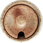 Colin Pearson Mustard Pot, Quay Pottery, Aylesford in Kent UK.