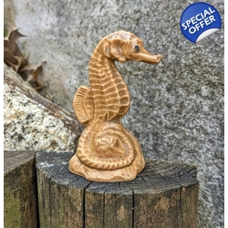 Brown Pottery Seahorse, Possibly Wade, Handmade ..