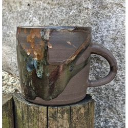 British Studio Pottery Brown Coffee mug, Handmad..