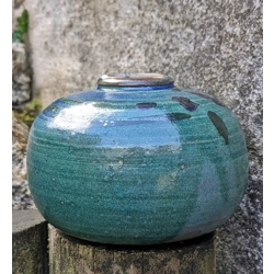 Mystery Studio Pottery | Green Vase , Art Ceramics UK.