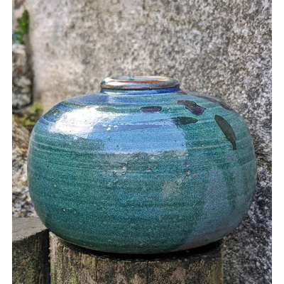 Mystery Studio Pottery | Green Vase , Art Ceramics UK.
