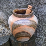 Studio Pottery Salt Pig, Cornish Porthleven Pottery.