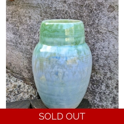 Tie-Dye Sylvac Pottery Vase, 1940's 50's Art Deco Style Ceramics UK.