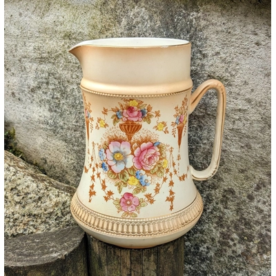 Crown Devon | Pottery Jug - Fielding's - Spring Pattern [1920's].