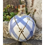 Studio Pottery Bud Vase | Criss Cross Glaze Decoration.